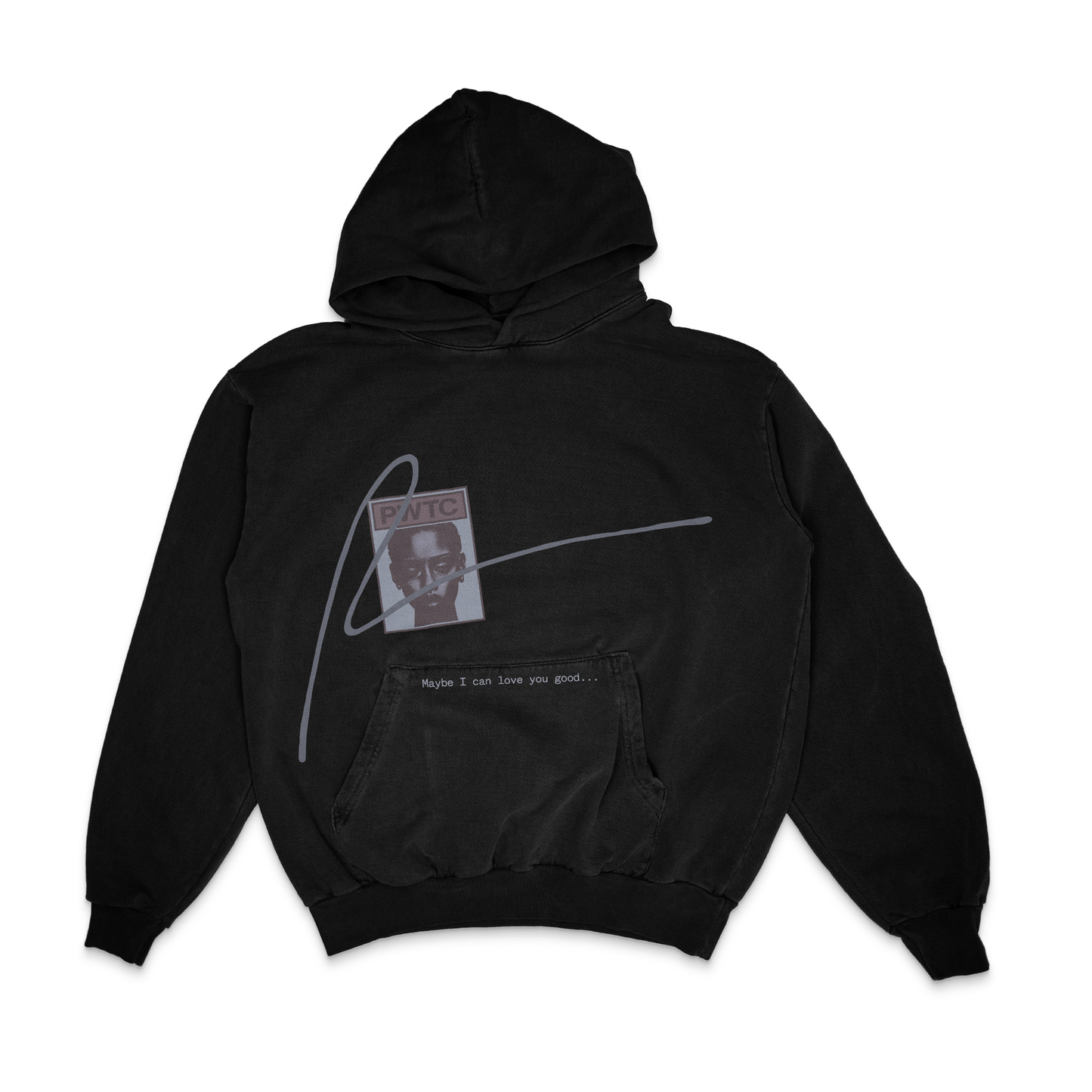 PWTC BLACK PULLOVER HOOD